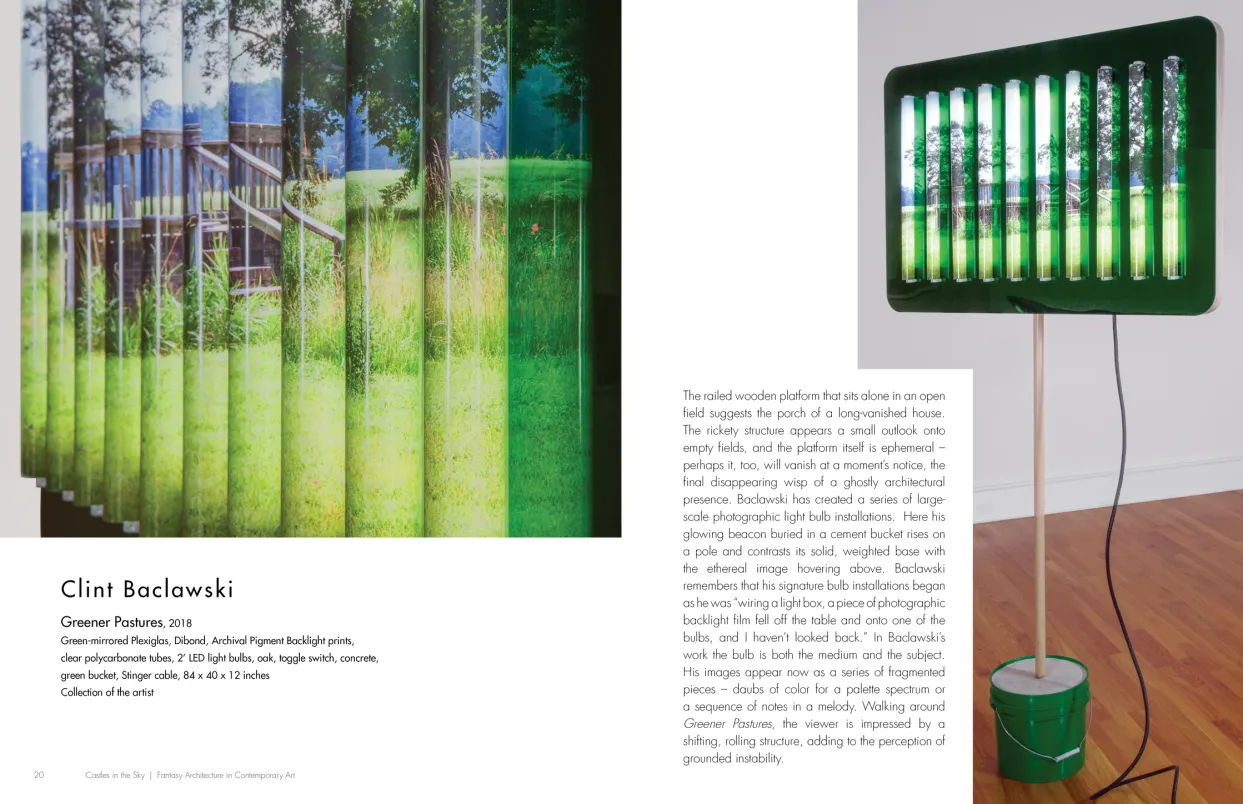 Castles in the Sky: Fantasy Architecture in Contemporary Art exhibition catalogue, pages 20–21