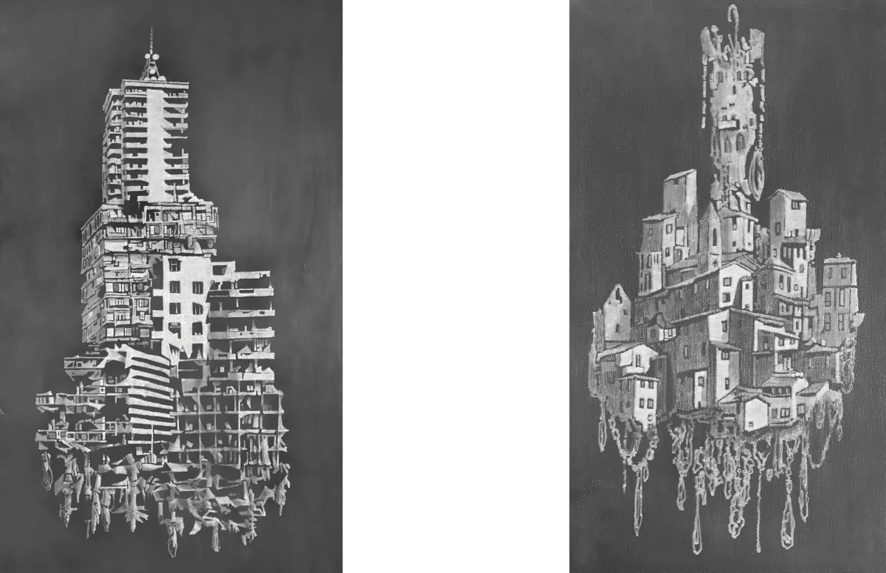 Castles in the Sky: Fantasy Architecture in Contemporary Art exhibition catalogue, pages 24–25