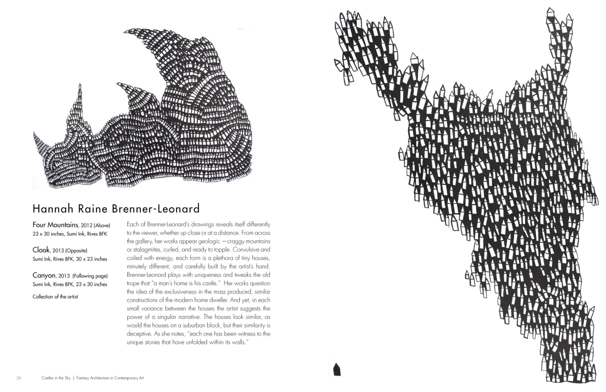 Castles in the Sky: Fantasy Architecture in Contemporary Art exhibition catalogue, pages 26–27