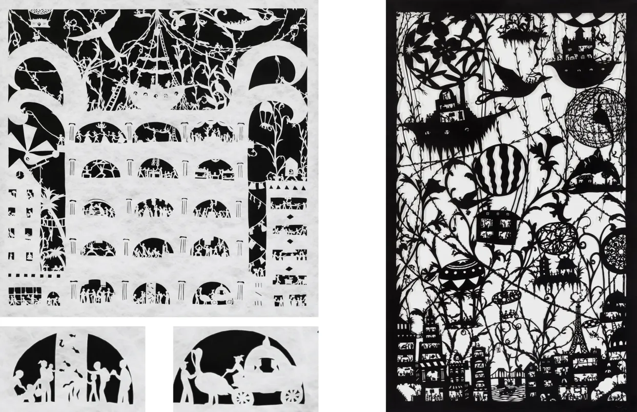 Castles in the Sky: Fantasy Architecture in Contemporary Art exhibition catalogue, pages 50–51