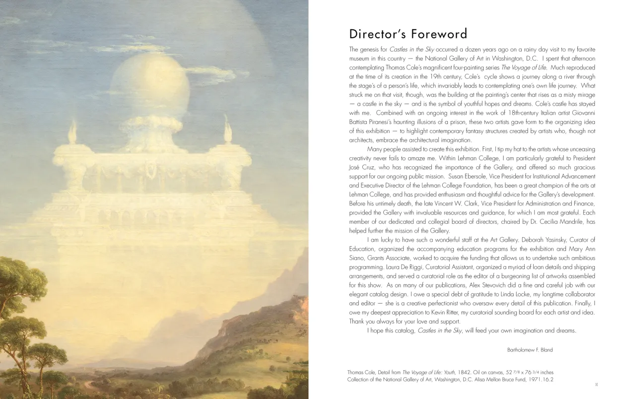 Castles in the Sky: Fantasy Architecture in Contemporary Art exhibition catalogue, pages 8–9