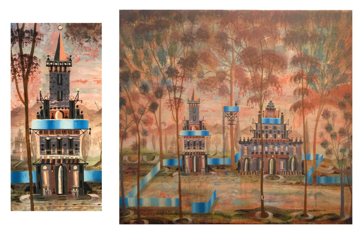 Castles in the Sky: Fantasy Architecture in Contemporary Art exhibition catalogue, pages 98–99
