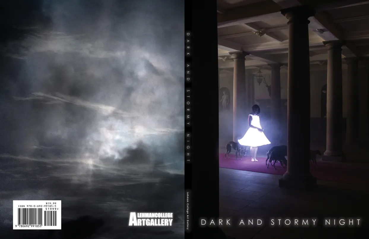 Dark and Stormy Night: Gothic Influence in Contemporary Art exhibition catalogue, cover spread featuring artwork by Adrien Broom and Isabelle Menin