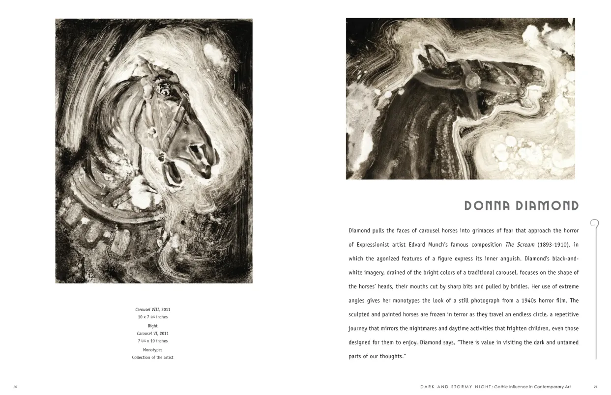 Dark and Stormy Night: Gothic Influence in Contemporary Art exhibition catalogue, pages 20–21