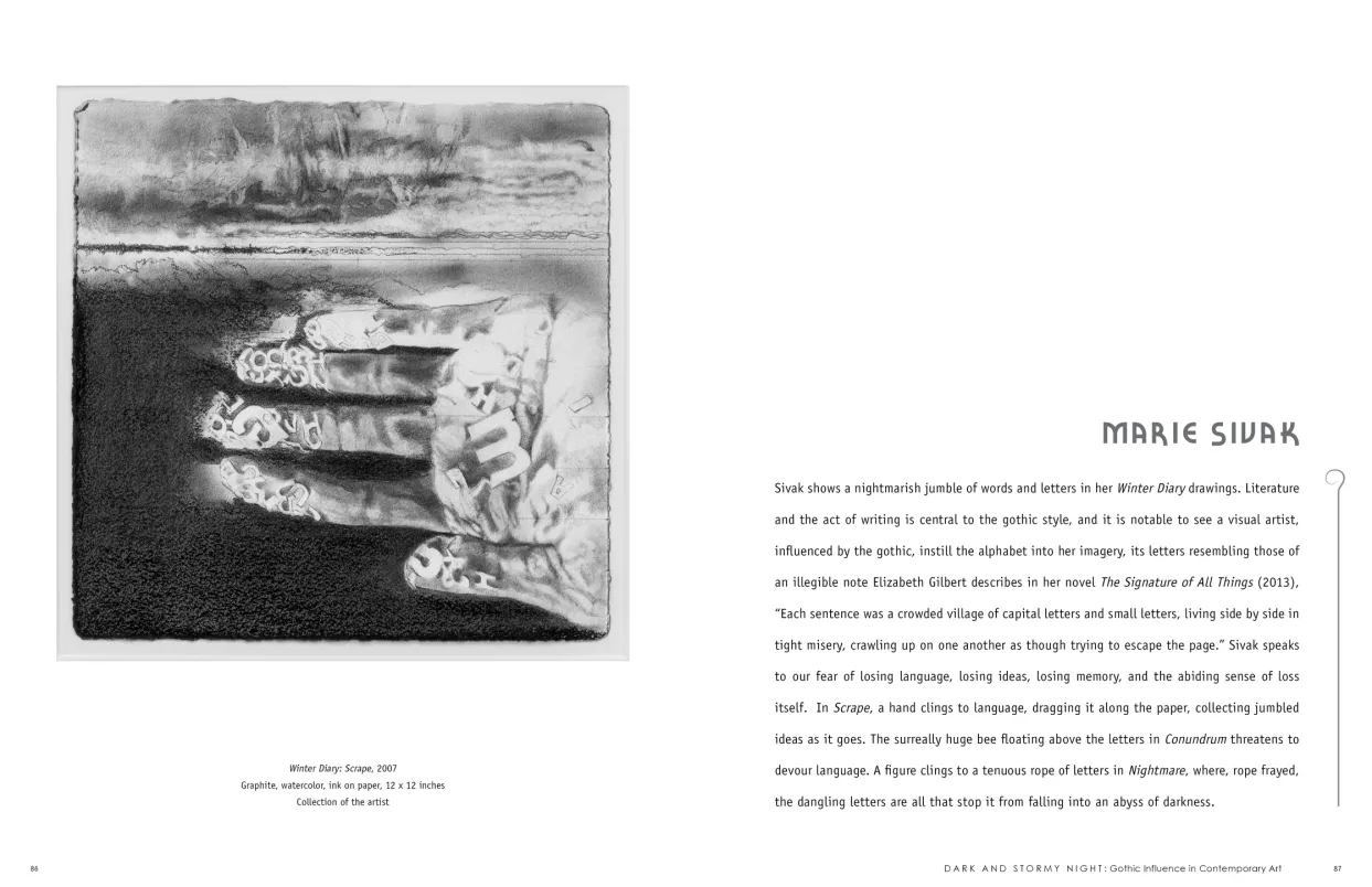 Dark and Stormy Night: Gothic Influence in Contemporary Art exhibition catalogue, pages 86–87
