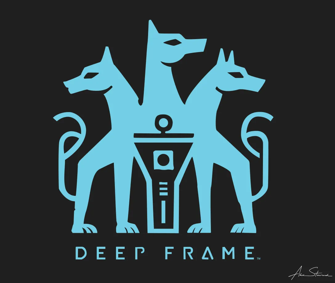 DeepFrame Square Logo for dark backgrounds