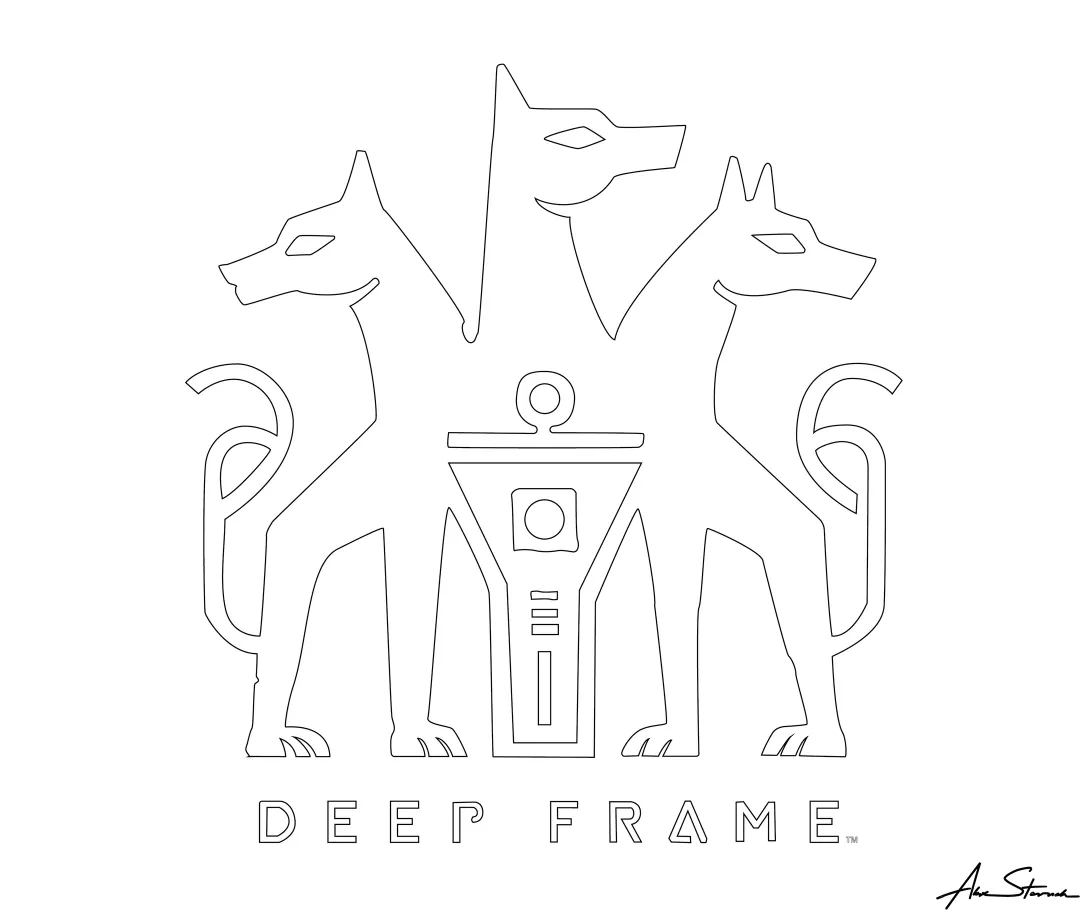 DeepFrame Square Logo vector-line for comparison