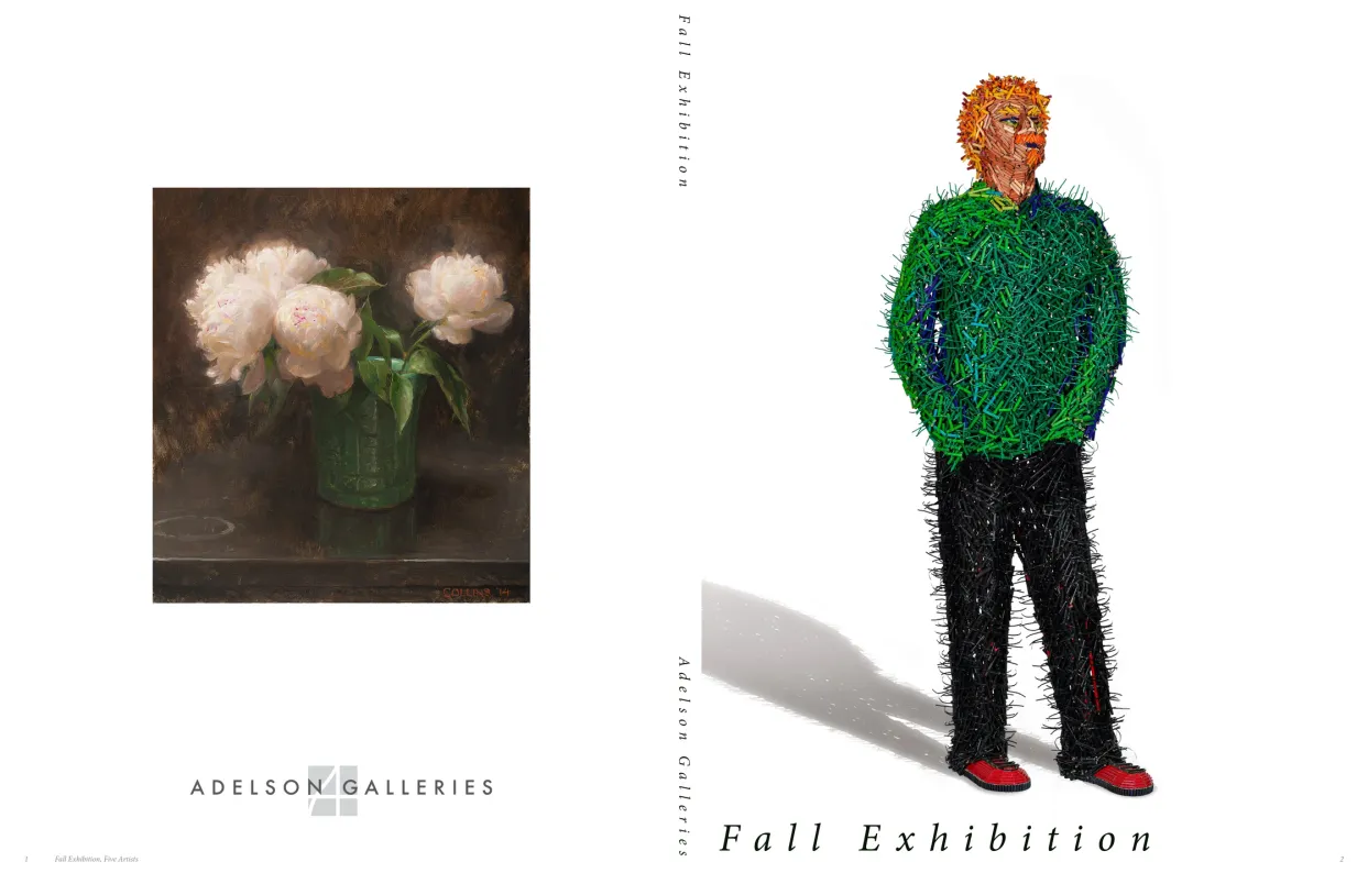 Exhibition catalogue cover spread featuring the artwork of Jacob Collins and Federico Uribe