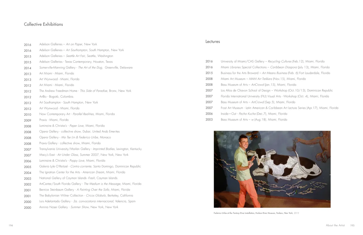 Federico Uribe: Watch the Parade monograph, pages 194–195
