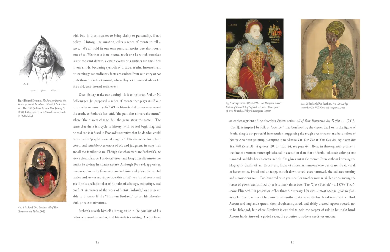 Frohawk Two Feathers: Kill Your Best Ideas exhibition catalogue, pages 12–13