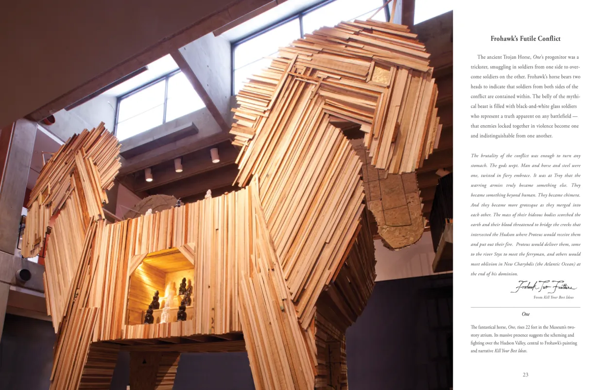Frohawk Two Feathers: Kill Your Best Ideas exhibition catalogue, pages 22–23