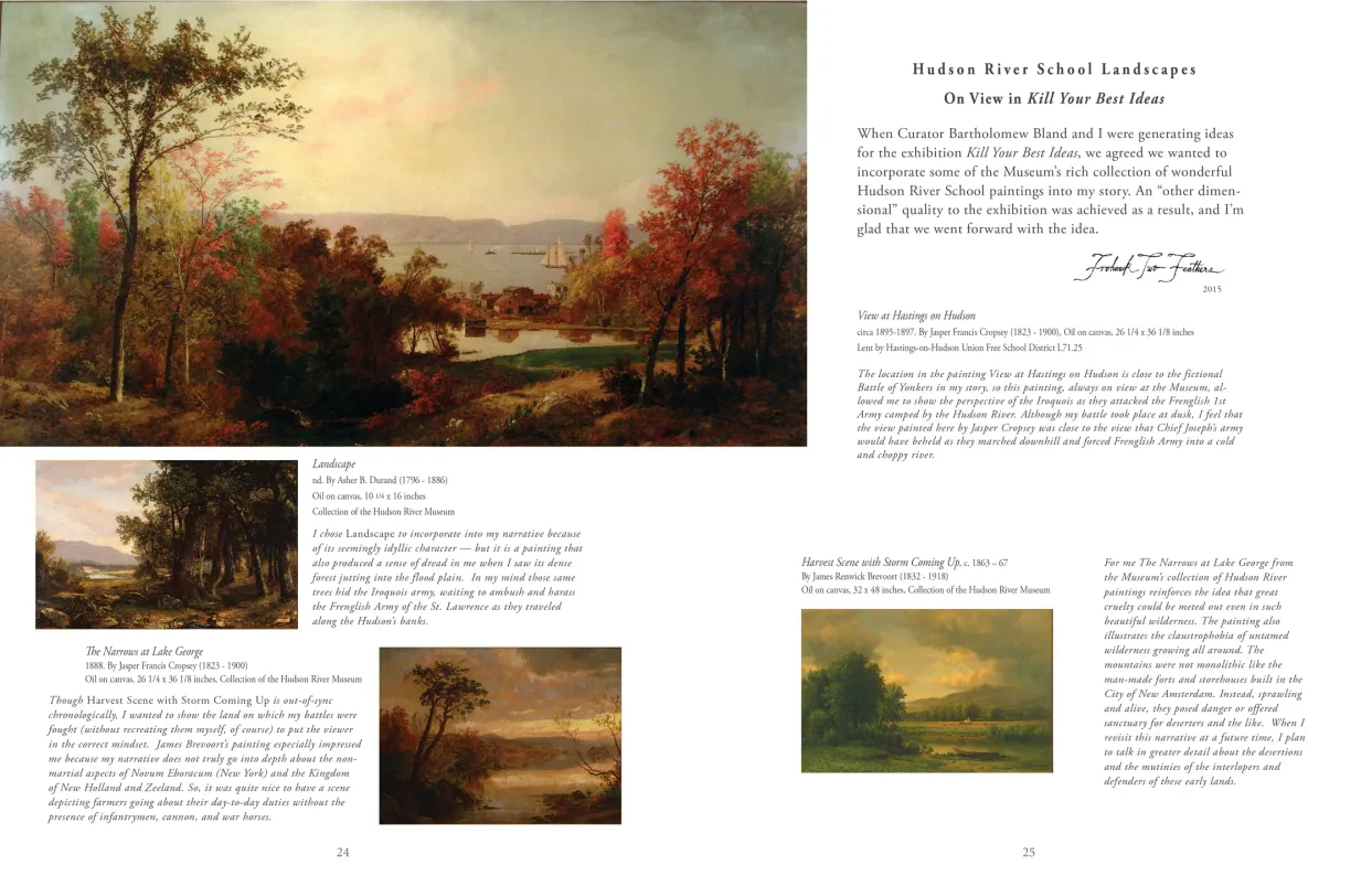 Frohawk Two Feathers: Kill Your Best Ideas exhibition catalogue, pages 24–25