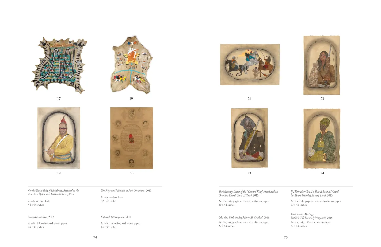 Frohawk Two Feathers: Kill Your Best Ideas exhibition catalogue, pages 74–75