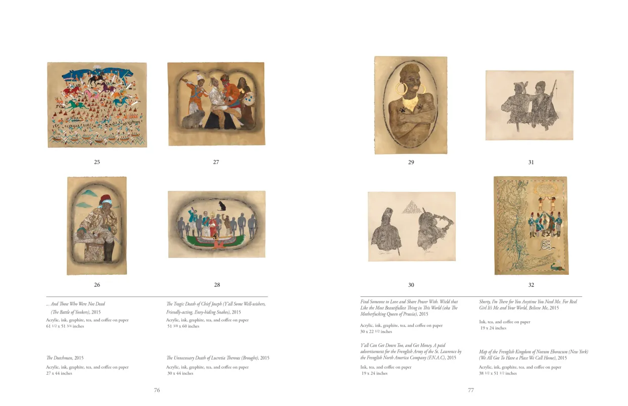 Frohawk Two Feathers: Kill Your Best Ideas exhibition catalogue, pages 76–77