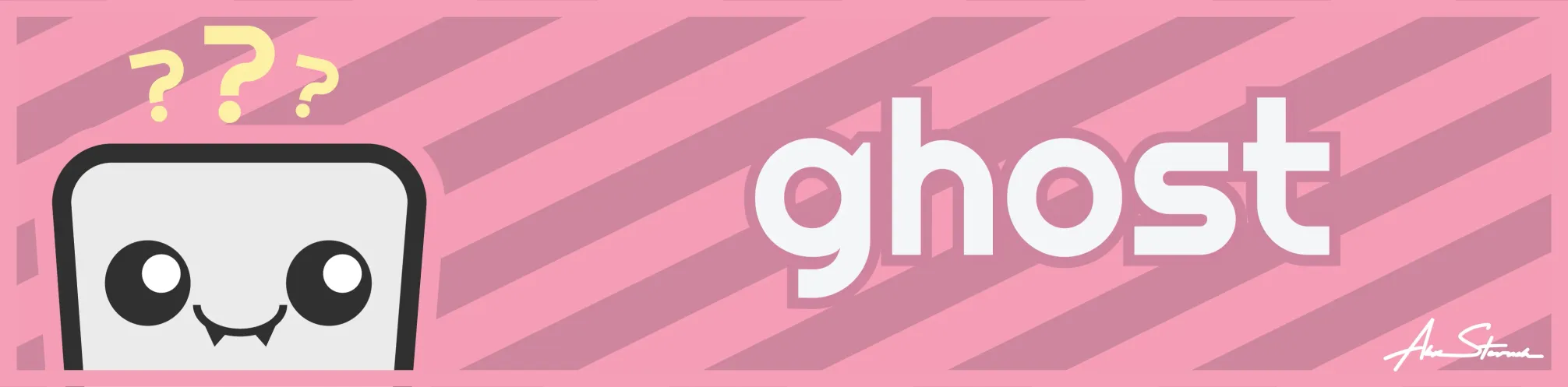 Ghost (G) Illustration Wide Banner Layout