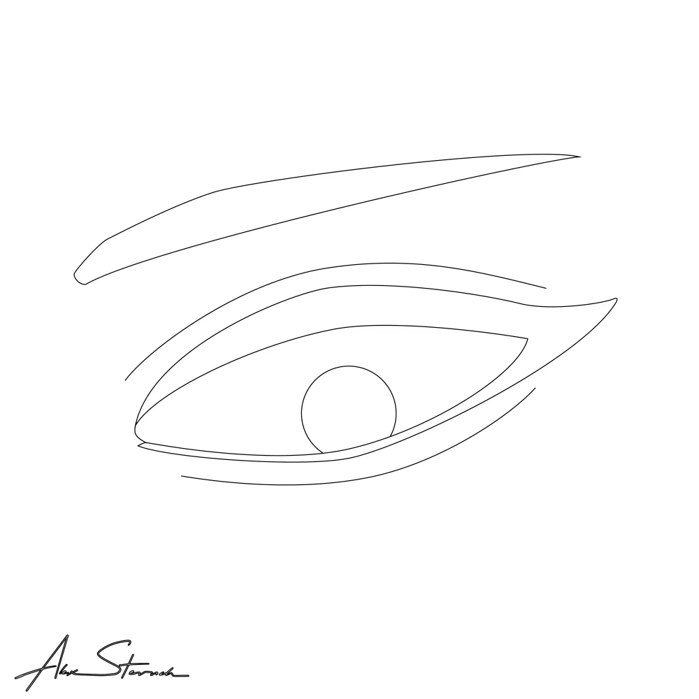Graphic Eye Open illustration vector-line for comparison