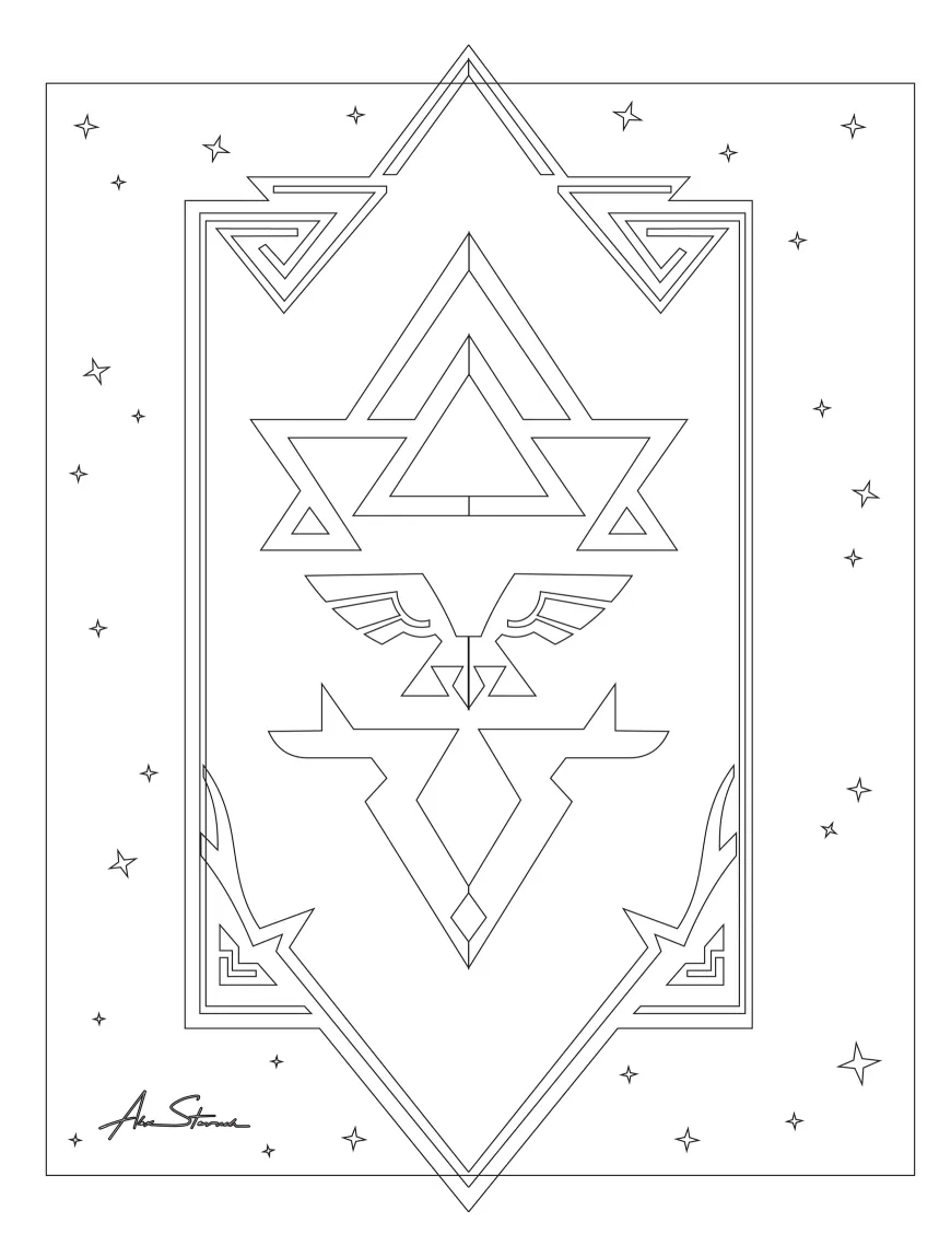 Heraldric Paper Cut Bastion Rhu illustration vector-line for comparison