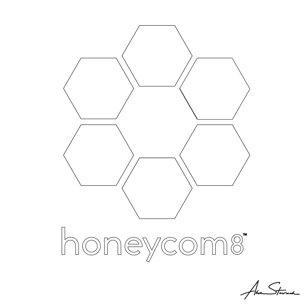Honeycomb Logo Graphic vector-line for comparison