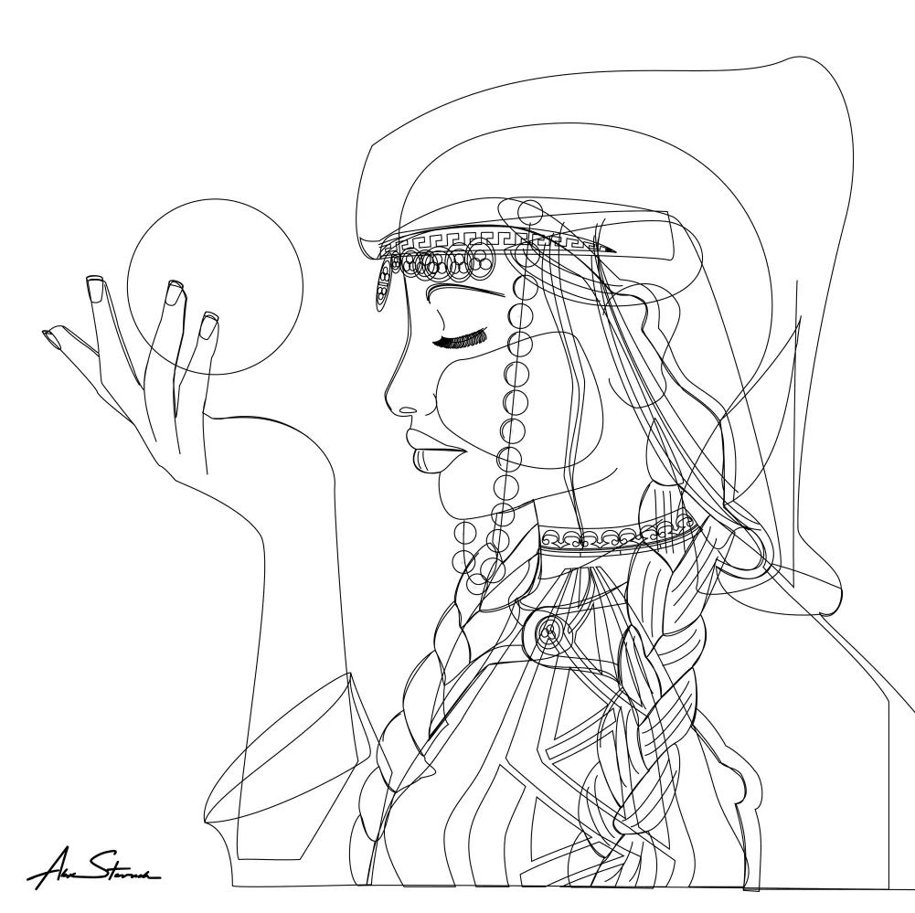 Iba Oracle illustration vector-line for comparison
