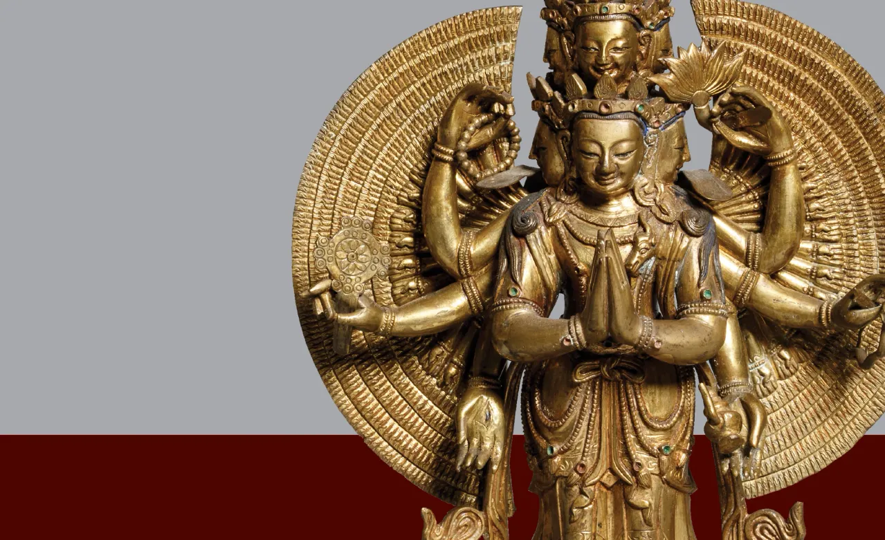 Infinite Compassion: Avalokiteshvara in Asian Art exhibition catalogue, inside front cover spread