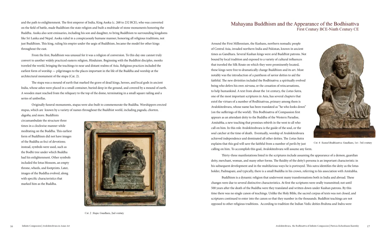 Infinite Compassion: Avalokiteshvara in Asian Art exhibition catalogue, pages 16–17