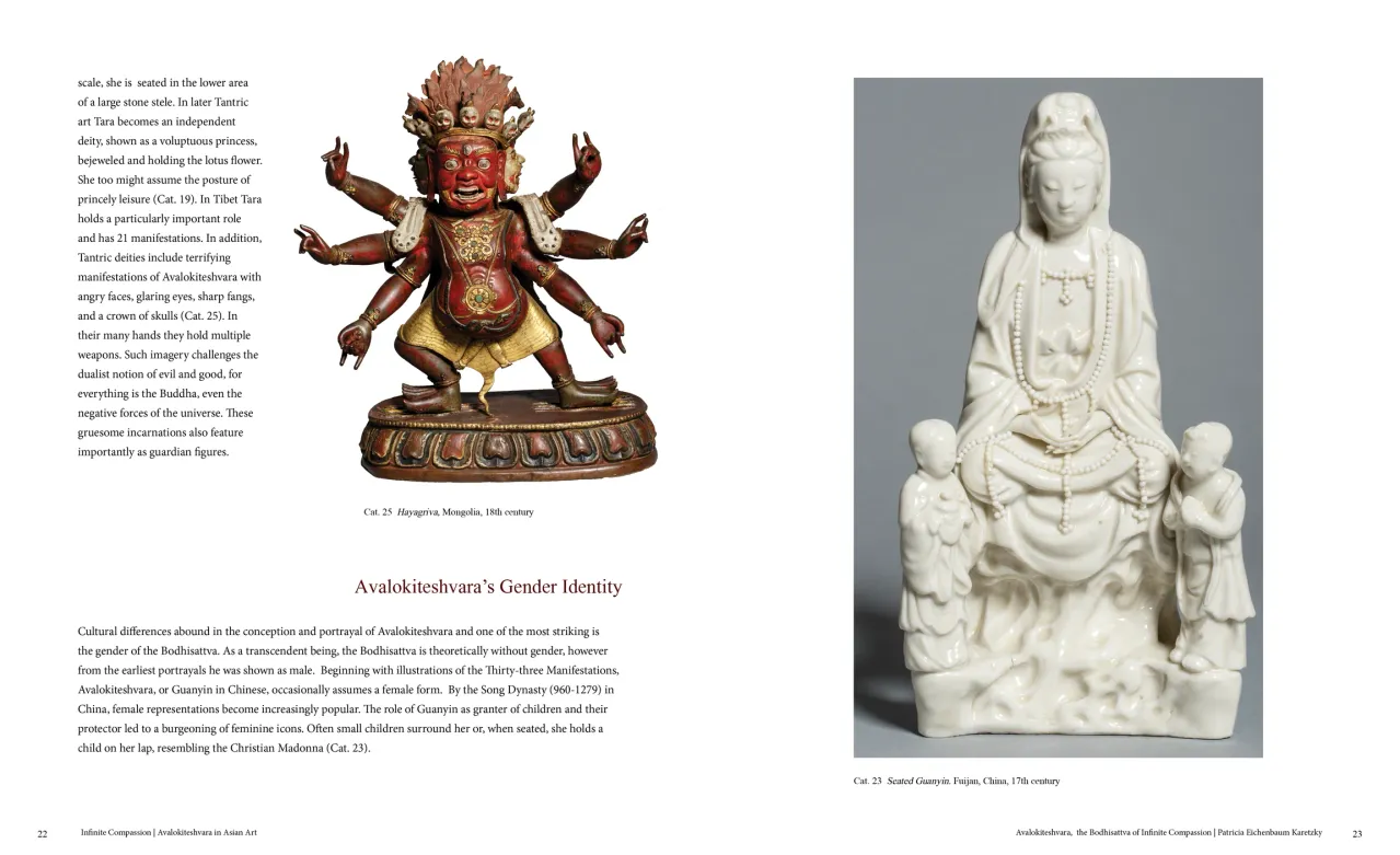 Infinite Compassion: Avalokiteshvara in Asian Art exhibition catalogue, pages 22–23