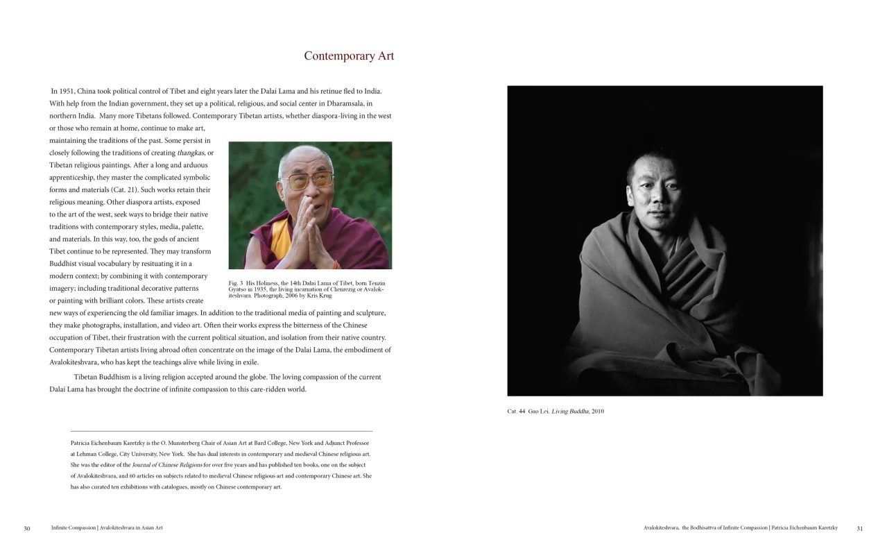 Infinite Compassion: Avalokiteshvara in Asian Art exhibition catalogue, pages 30–31