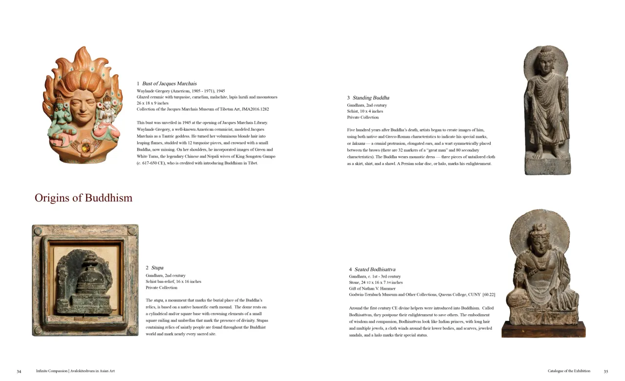 Infinite Compassion: Avalokiteshvara in Asian Art exhibition catalogue, pages 34–35