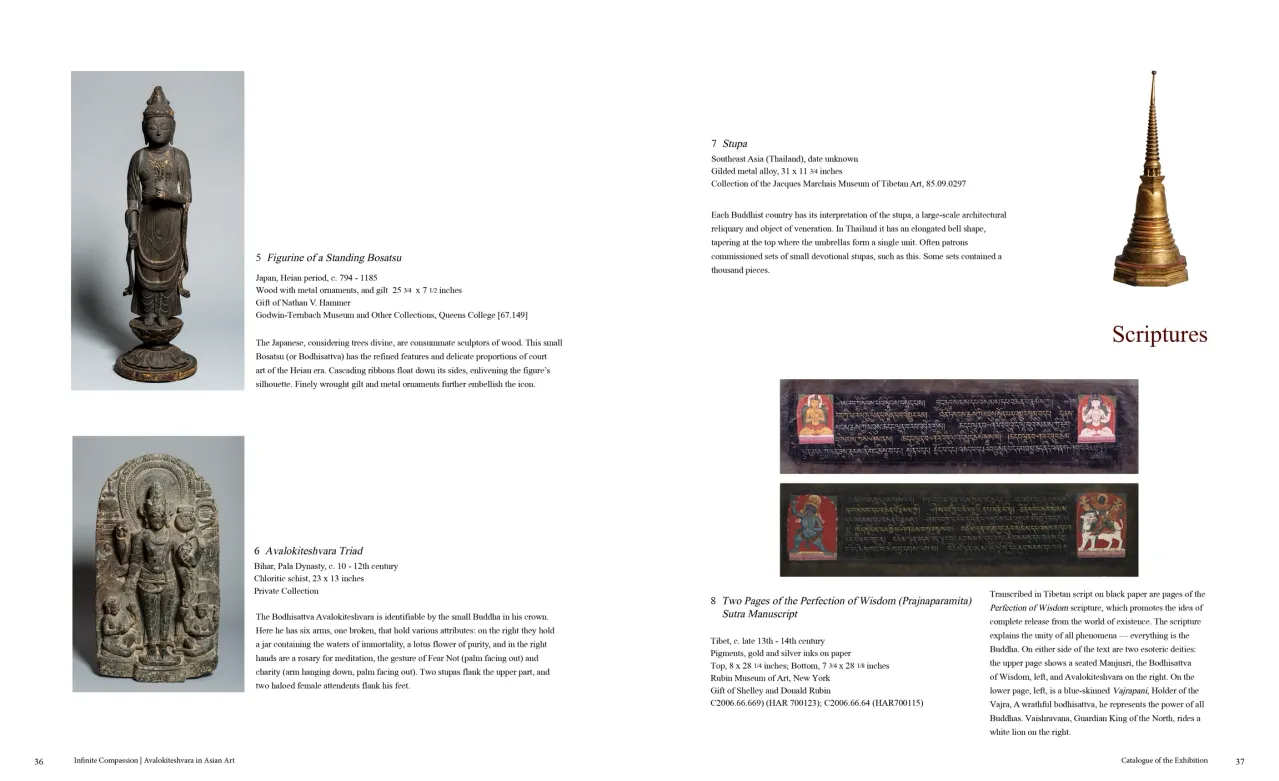Infinite Compassion: Avalokiteshvara in Asian Art exhibition catalogue, pages 36–37