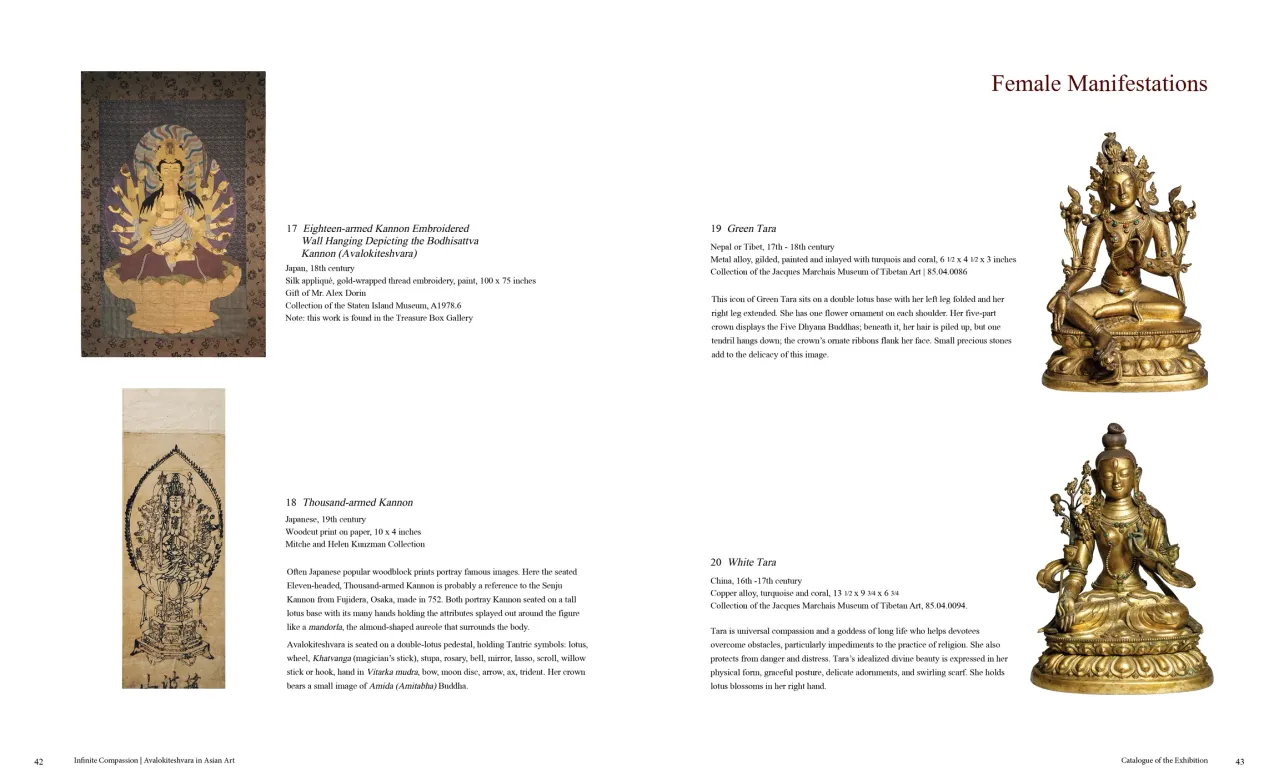 Infinite Compassion: Avalokiteshvara in Asian Art exhibition catalogue, pages 42–43