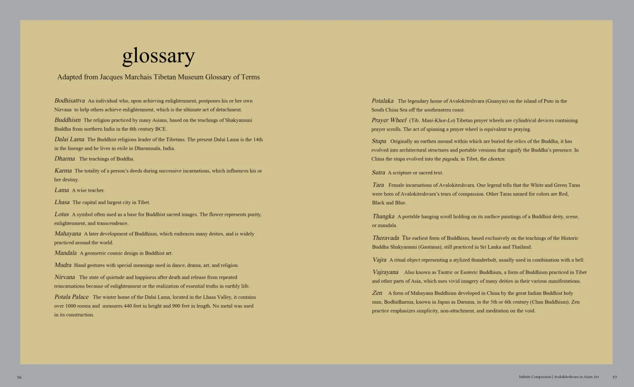Infinite Compassion: Avalokiteshvara in Asian Art exhibition catalogue, pages 56–57