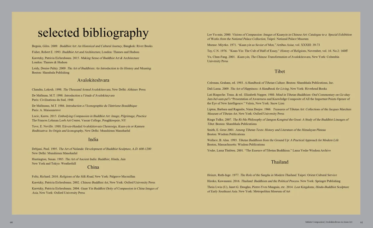 Infinite Compassion: Avalokiteshvara in Asian Art exhibition catalogue, pages 60–61