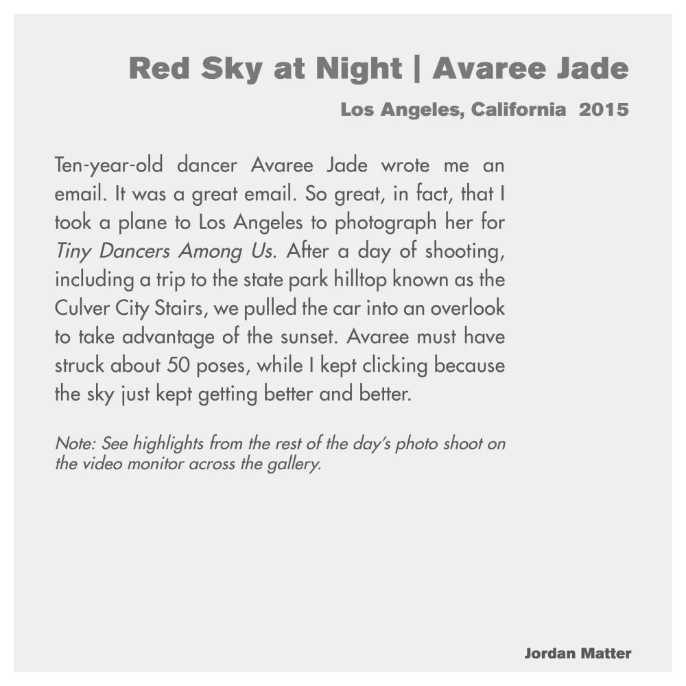 Photography Wall Label - Red Sky at Night