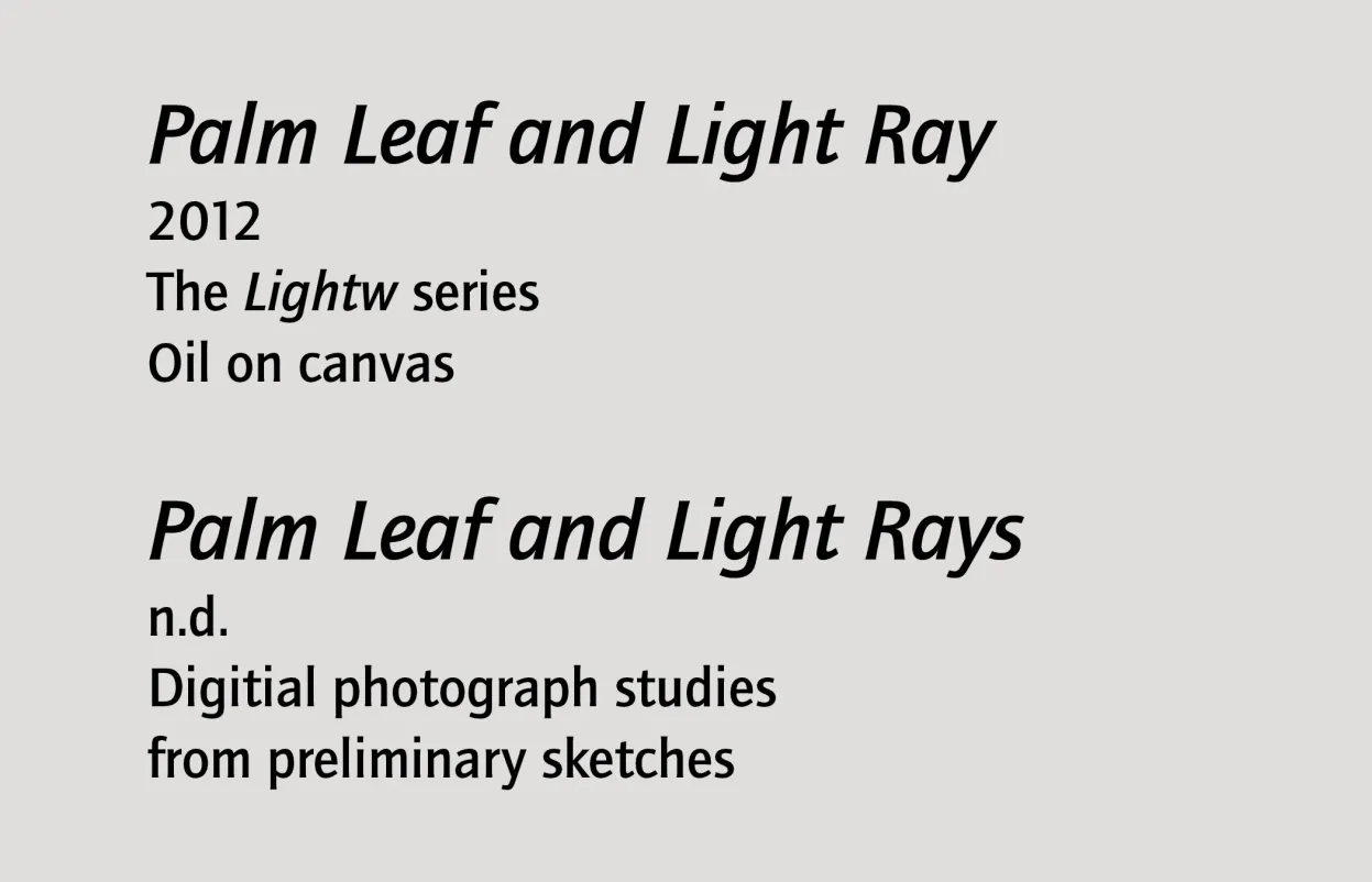 Wall label design - Leaf and Light Ray
