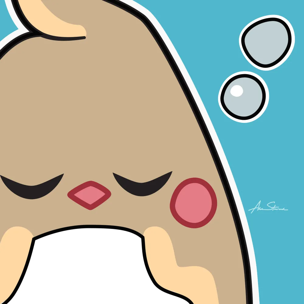 Kawaii Sleeping Bird Illustration Hero Presenation