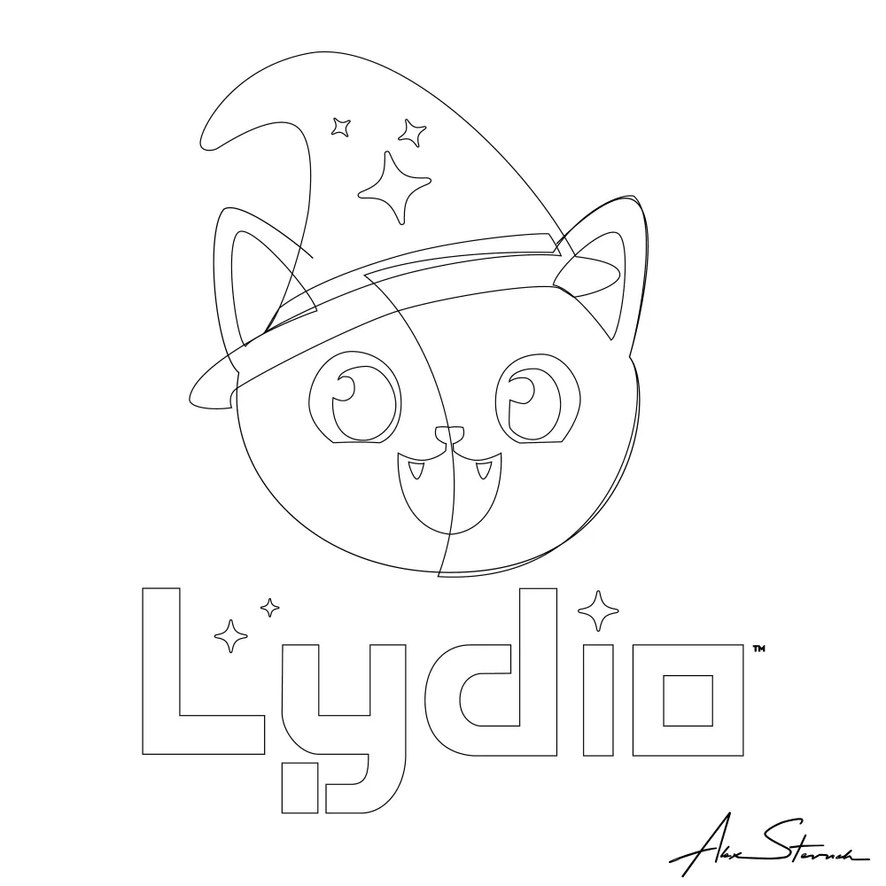 Lydio Square Logo Illustration vector-line for comparison