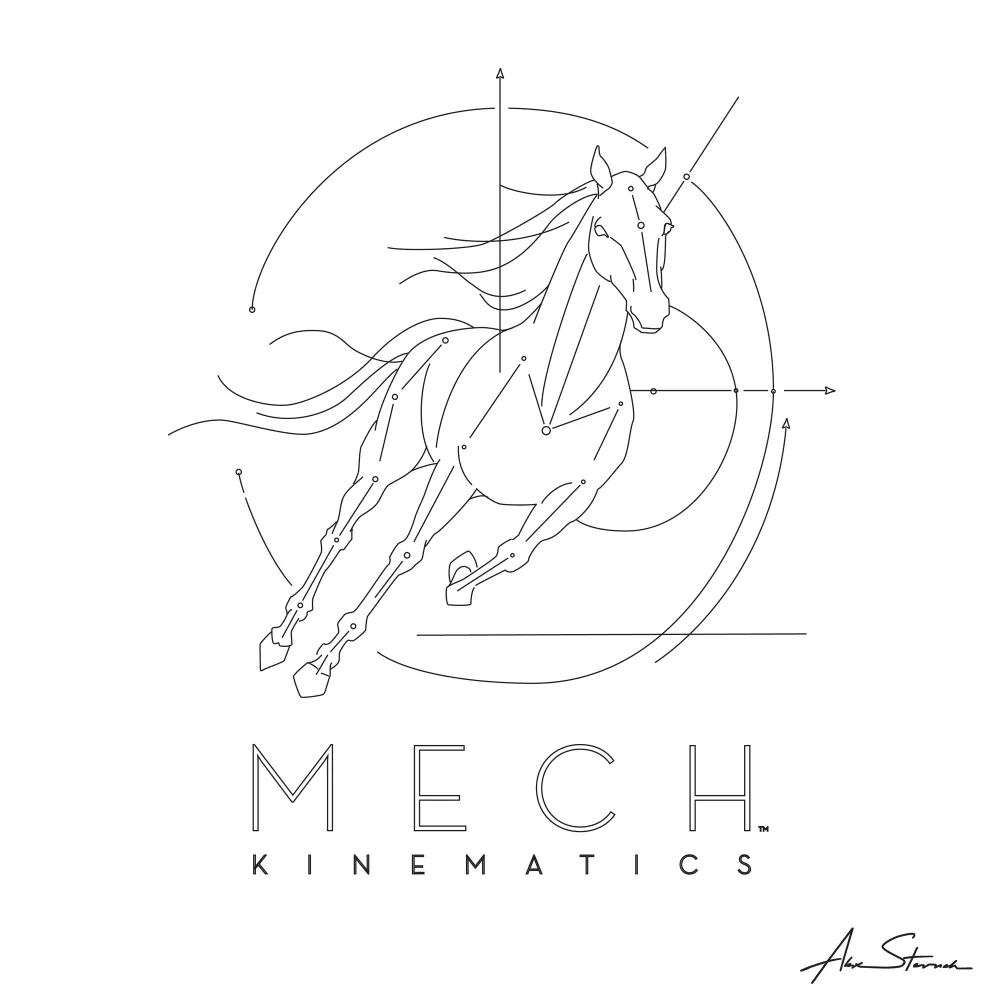 Mech Square Illustrated Logo vector-line for comparison