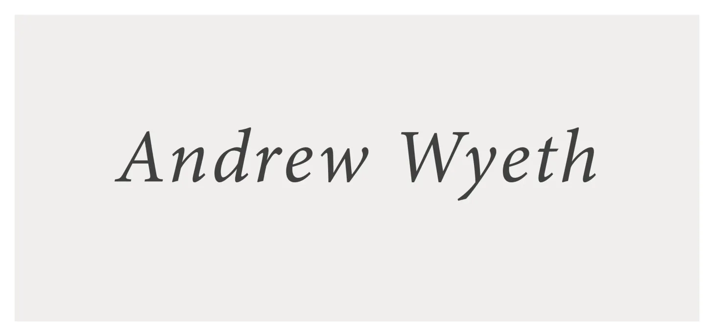Wall lettering design - Andrew Wyeth