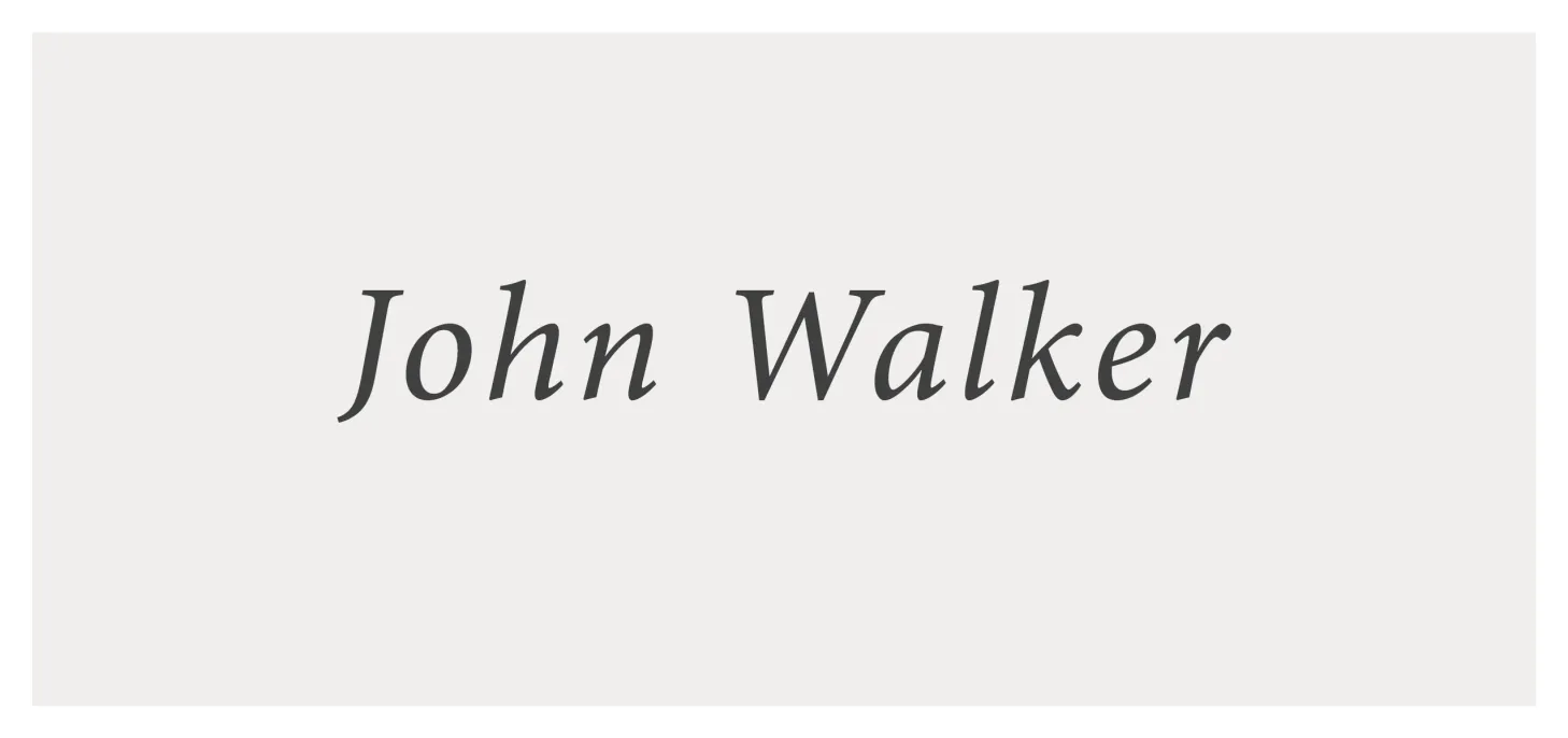 Wall lettering design - John Walker
