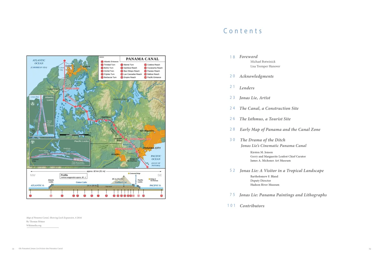 OH PANAMA! Jonas Lie Paints the Panama Canal exhibition catalogue, pages 12–13