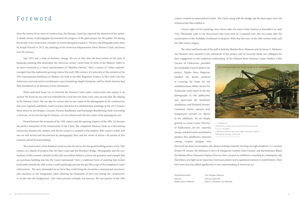 OH PANAMA! Jonas Lie Paints the Panama Canal exhibition catalogue, pages 14–15