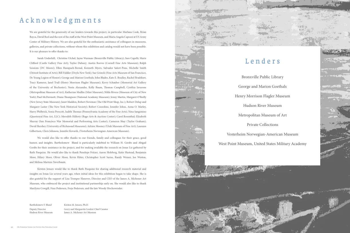 OH PANAMA! Jonas Lie Paints the Panama Canal exhibition catalogue, pages 16–17