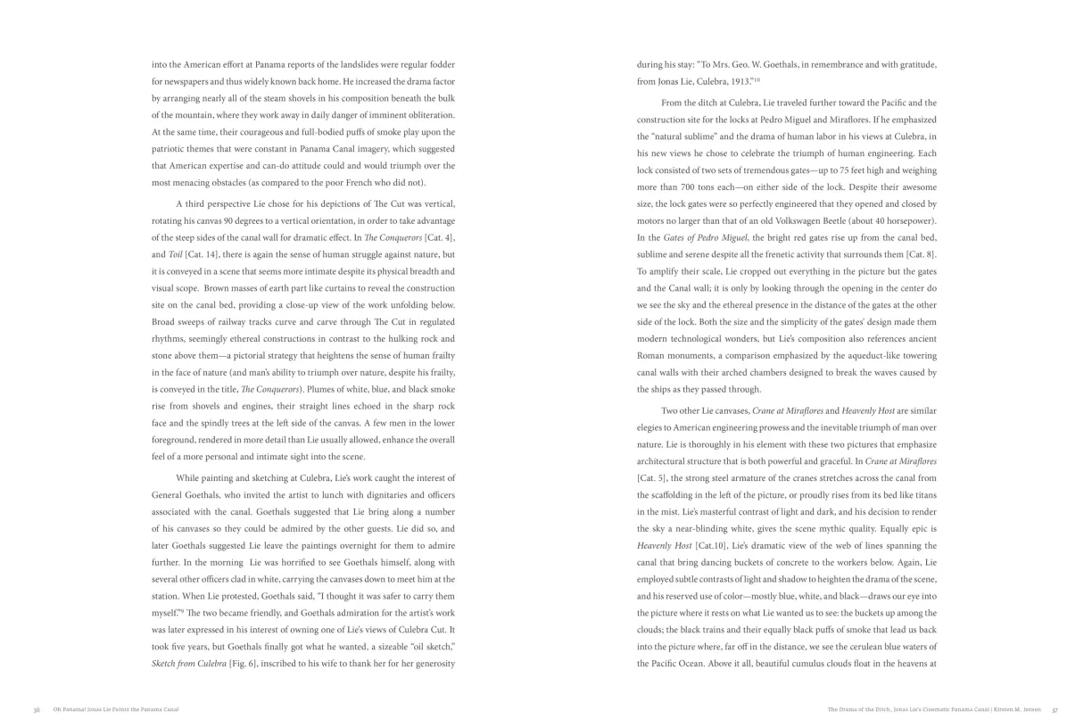 OH PANAMA! Jonas Lie Paints the Panama Canal exhibition catalogue, pages 36–37