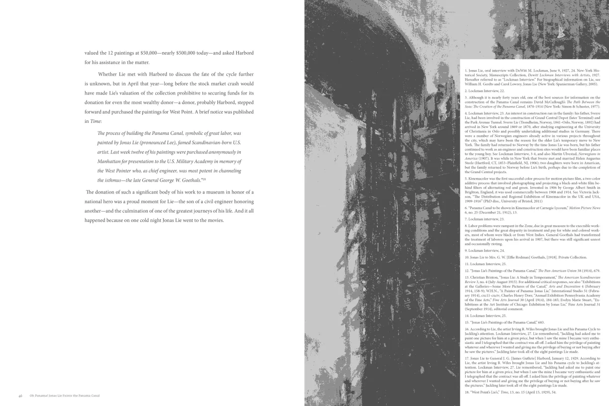 OH PANAMA! Jonas Lie Paints the Panama Canal exhibition catalogue, pages 46–47