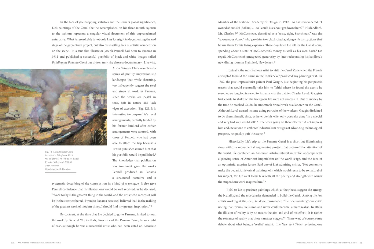 OH PANAMA! Jonas Lie Paints the Panama Canal exhibition catalogue, pages 50–51