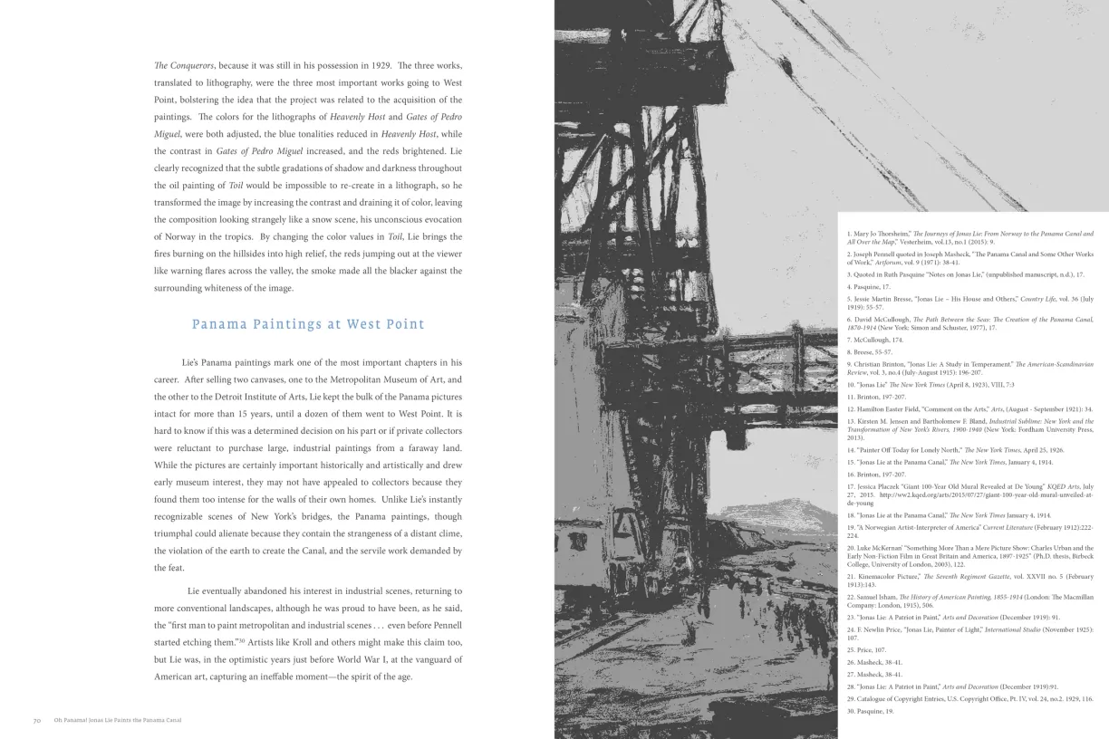 OH PANAMA! Jonas Lie Paints the Panama Canal exhibition catalogue, pages 70–71