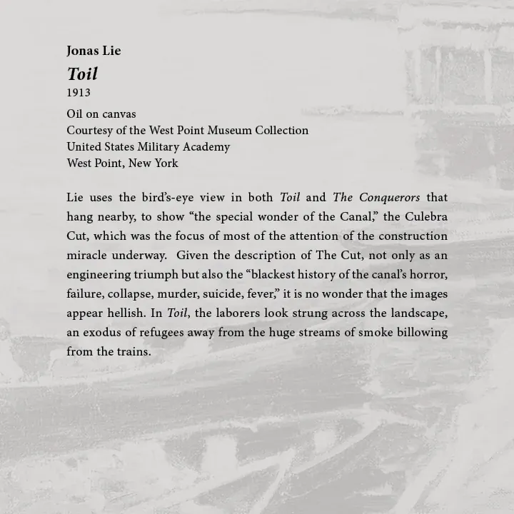 Wall label for Toil