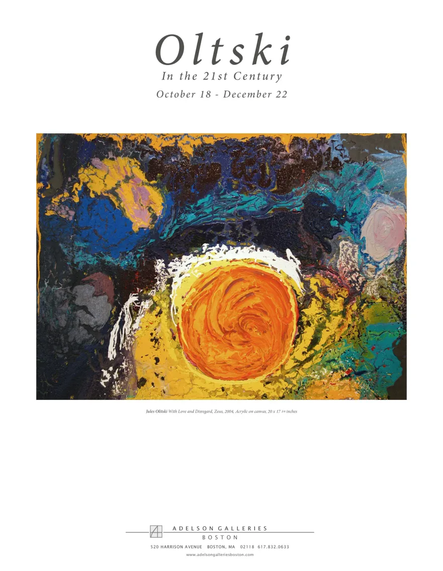 Full-page exhibition advertisement design in Modern Painters Magazine