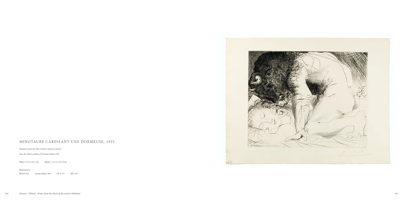 Picasso Vollard: Prints from the Stock of the Artist’s Publisher exhibition catalogue, pages 100–101