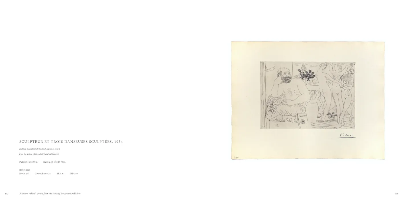 Picasso Vollard: Prints from the Stock of the Artist’s Publisher exhibition catalogue, pages 102–103